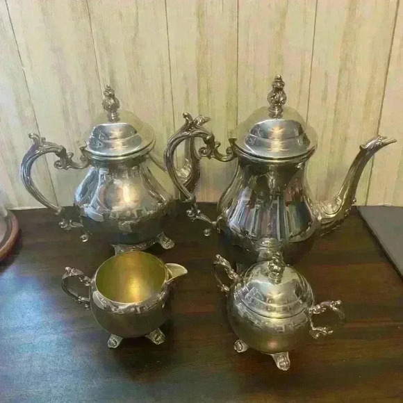 F B Rogers Silver Co 1883 Tea Set. Teapots - Picture 1 of 5